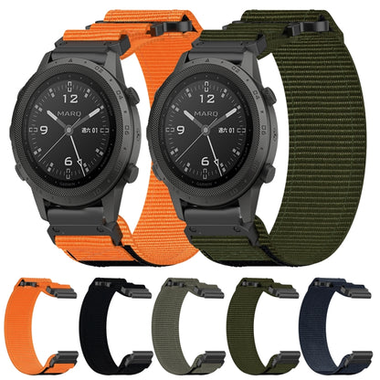 For Garmin MARQ Athlete Gen 2 22mm Nylon Hook And Loop Fastener Watch Band(Grey) - Watch Bands by PMC Jewellery | Online Shopping South Africa | PMC Jewellery