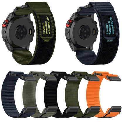 For Garmin Fenix 6 22mm Nylon Hook And Loop Fastener Watch Band(Grey) - Watch Bands by PMC Jewellery | Online Shopping South Africa | PMC Jewellery