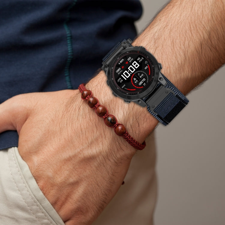 For Garmin MARQ Athlete Gen 2 22mm Nylon Hook And Loop Fastener Watch Band(Blue) - free shipping - PMC TechLife - Order now!