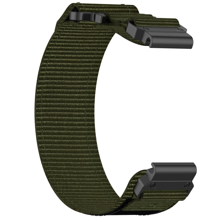 For Garmin Enduro 2 26mm Nylon Hook And Loop Fastener Watch Band(Army Green) - Watch Bands by PMC TechLife | Online Shopping South Africa | PMC TechLife