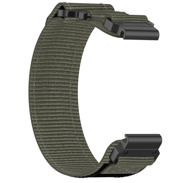 For Garmin Descent MK 1 26mm Nylon Hook And Loop Fastener Watch Band(Grey) - Watch Bands by PMC Jewellery | Online Shopping South Africa | PMC Jewellery
