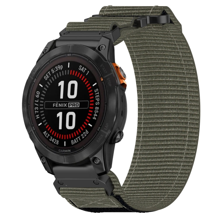 For Garmin Fenix 7S 20mm Nylon Hook And Loop Fastener Watch Band(Grey) - Watch Bands by PMC Jewellery | Online Shopping South Africa | PMC Jewellery