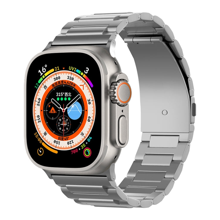 For Apple Watch Ultra 49mm I-Shaped Titanium Watch Band(Grey) - Watch Bands by PMC TechLife | Online Shopping South Africa | PMC TechLife