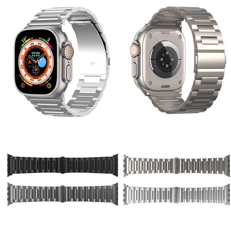 For Apple Watch Series 9 45mm I-Shaped Titanium Watch Band(Grey) - Watch Bands by PMC Jewellery | Online Shopping South Africa | PMC Jewellery