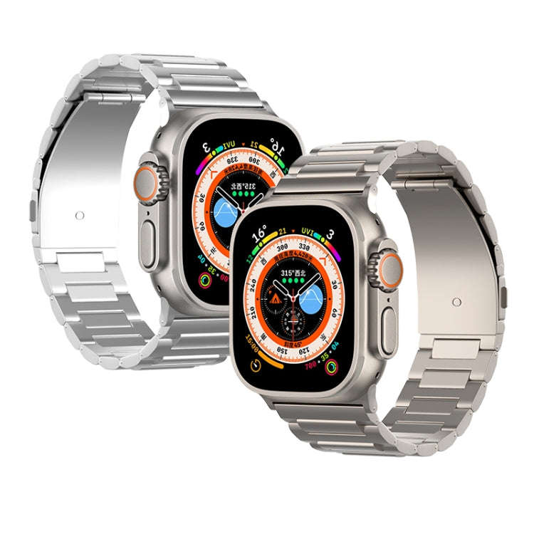 For Apple Watch Series 9 45mm I-Shaped Titanium Watch Band(Titanium) - Watch Bands by PMC Jewellery | Online Shopping South Africa | PMC Jewellery