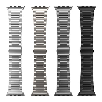 For Apple Watch Series 7 45mm I-Shaped Titanium Watch Band(Grey) - Watch Bands by PMC Jewellery | Online Shopping South Africa | PMC Jewellery