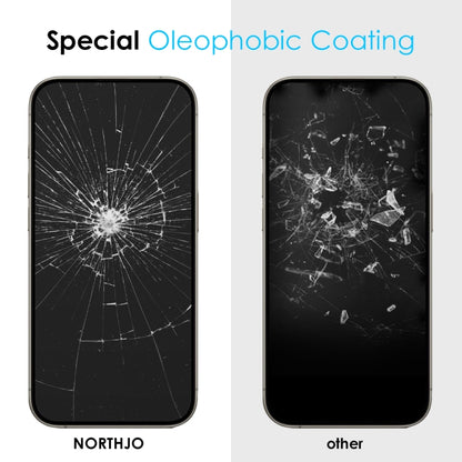 For iPhone 15 Pro NORTHJO A++ 28 Degree Privacy Full Glue Silk Printing Tempered Glass Film - iPhone 15 Pro Tempered Glass by NORTHJO | Online Shopping South Africa | PMC Jewellery | Buy Now Pay Later Mobicred