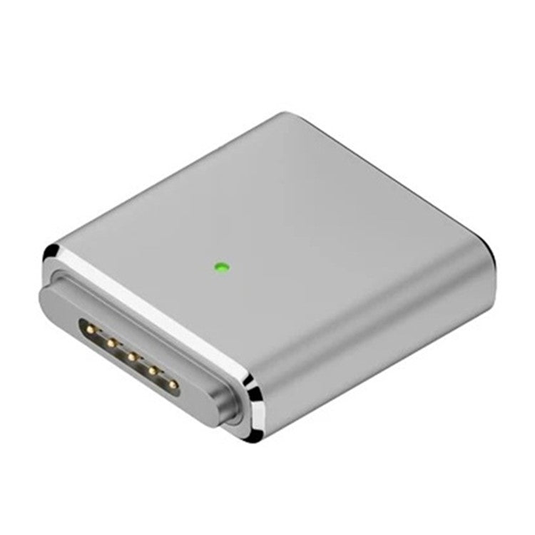 PD100W MagSafe 3 to Type-C Female Magnetic Charging Adapter for MacBook(Silver) - Cable & Adapter by PMC Jewellery | Online Shopping South Africa | PMC Jewellery | Buy Now Pay Later Mobicred