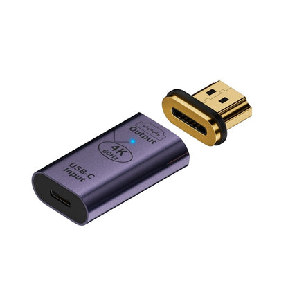 Type-C Female to HDMI 2.0 Male Converter Adapter 4K 60Hz HD Magnetic Plug(Deep purple) - Converter by PMC Jewellery | Online Shopping South Africa | PMC Jewellery | Buy Now Pay Later Mobicred