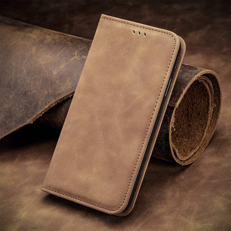 For Google Pixel 9 Retro Skin Feel Magnetic Flip Leather Phone Case(Brown) - Google Cases by PMC TechLife | Online Shopping South Africa | PMC TechLife | Buy Now Pay Later Mobicred