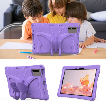 For Samsung Galaxy Tab S9 FE X510 Butterfly Bracket EVA Shockproof Tablet Case(Light Purple) - Galaxy Tab S9 FE by PMC Jewellery | Online Shopping South Africa | PMC Jewellery | Buy Now Pay Later Mobicred