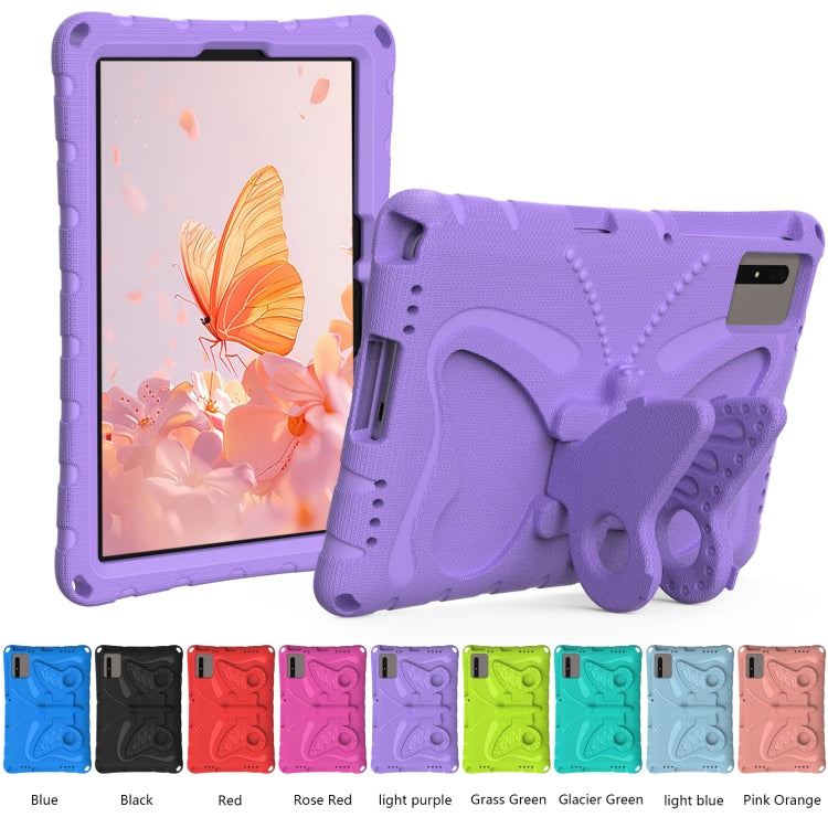 For Samsung Galaxy Tab S9 FE X510 Butterfly Bracket EVA Shockproof Tablet Case(Light Purple) - Galaxy Tab S9 FE by PMC Jewellery | Online Shopping South Africa | PMC Jewellery | Buy Now Pay Later Mobicred