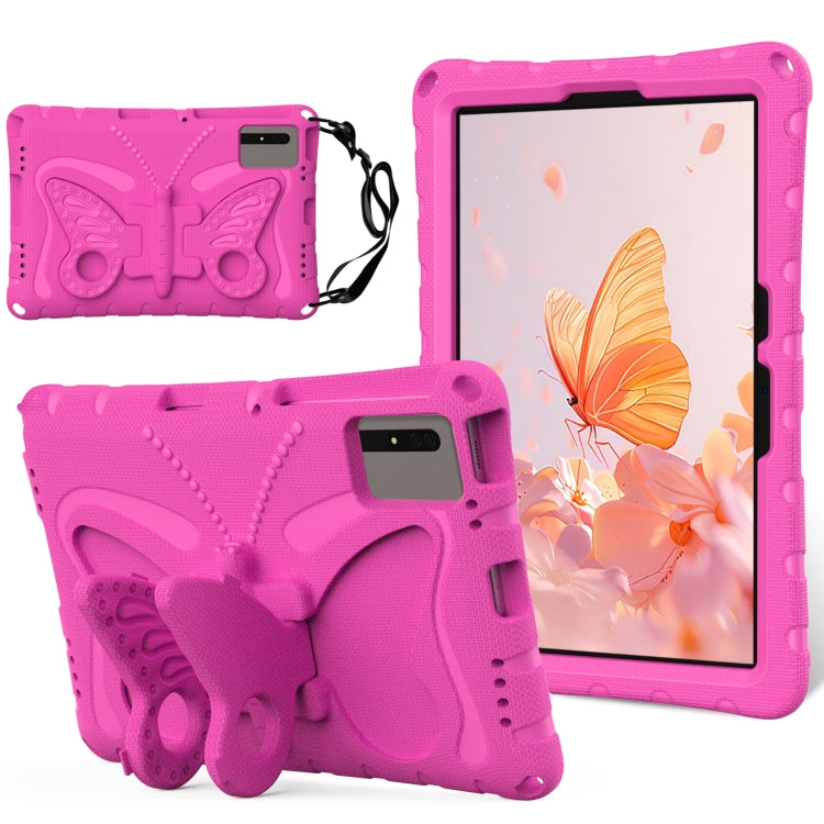 For Samsung Galaxy Tab S9 11 X710 Butterfly Bracket EVA Shockproof Tablet Case(Rose Red) - free shipping - PMC Jewellery - Order now!