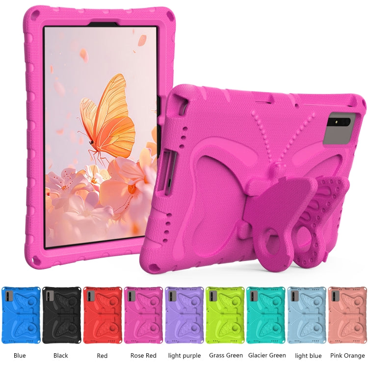 For Samsung Galaxy Tab S9 11 X710 Butterfly Bracket EVA Shockproof Tablet Case(Rose Red) - free shipping - PMC Jewellery - Order now!