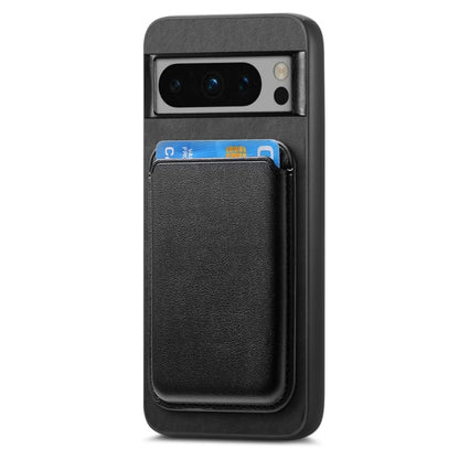 For Google Pixel 9 Retro Magsafe Card Bag PU Back Cover Phone Case(Black) - Google Cases by PMC Jewellery | Online Shopping South Africa | PMC Jewellery | Buy Now Pay Later Mobicred