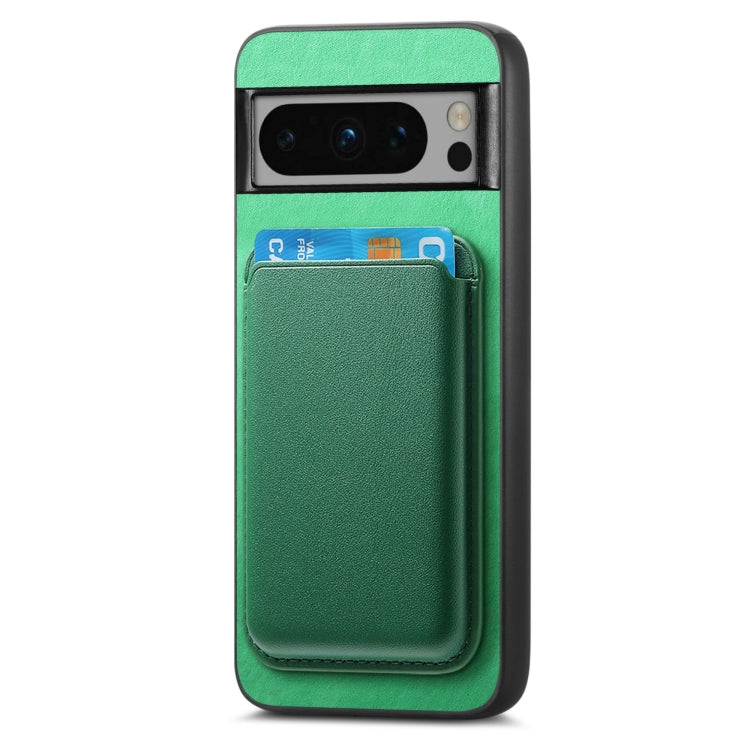 For Google Pixel 9 Pro Retro Magsafe Card Bag PU Back Cover Phone Case(Green) - Google Cases by PMC Jewellery | Online Shopping South Africa | PMC Jewellery | Buy Now Pay Later Mobicred