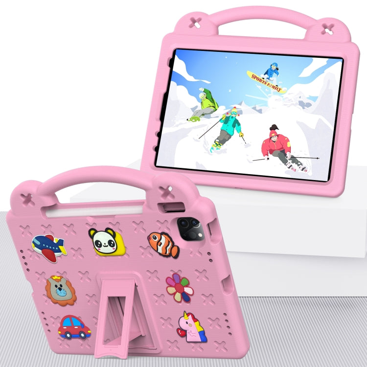 For  iPad Pro 11 2024 Handle Kickstand Children EVA Shockproof Tablet Case(Pink) - iPad Pro 11 2024 Cases by PMC Jewellery | Online Shopping South Africa | PMC Jewellery | Buy Now Pay Later Mobicred