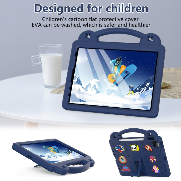 For  iPad Pro 11 2024 Handle Kickstand Children EVA Shockproof Tablet Case(Navy Blue) - iPad Pro 11 2024 Cases by PMC Jewellery | Online Shopping South Africa | PMC Jewellery | Buy Now Pay Later Mobicred