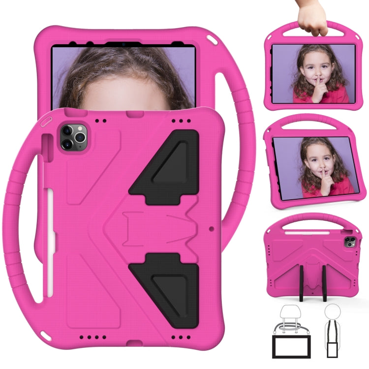 For iPad Air 11 2024 EVA Shockproof Tablet Case with Holder(RoseRed) - iPad Air 11 2024 Cases by PMC TechLife | Online Shopping South Africa | PMC TechLife | Buy Now Pay Later Mobicred