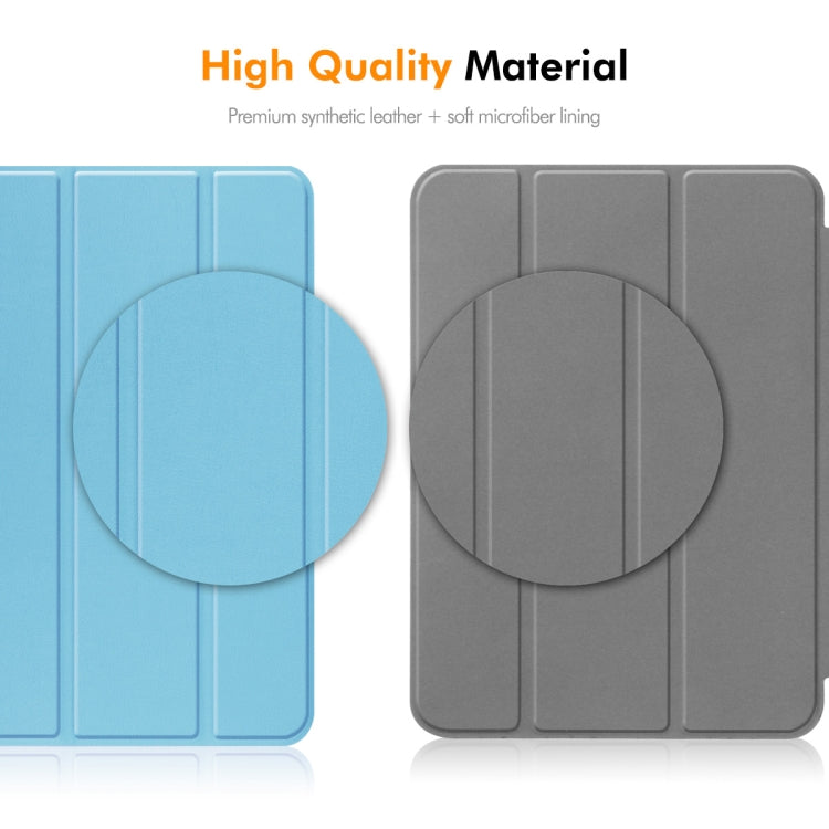 For iPad Pro 13 2024 ENKAY Tri-fold Custer Texture Platic Leather Smart Tablet Case(White) - free shipping - PMC TechLife - Order now!