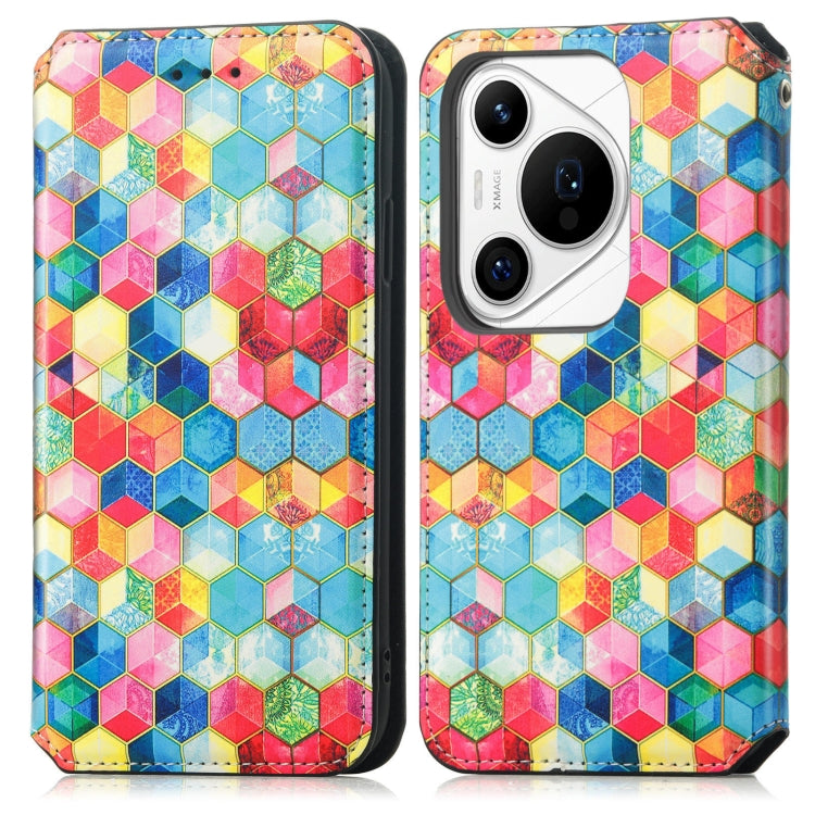 For Huawei Pura 70 Pro CaseNeo Colorful Magnetic Leather Phone Case(Magic Space) - Huawei Cases by PMC Jewellery | Online Shopping South Africa | PMC Jewellery | Buy Now Pay Later Mobicred