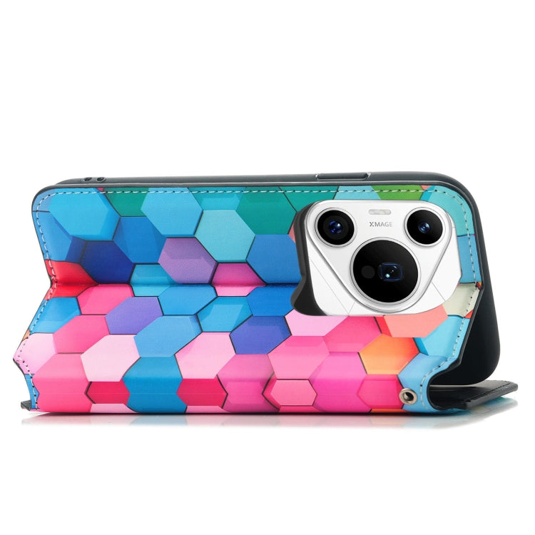 For Huawei Pura 70 Pro CaseNeo Colorful Magnetic Leather Phone Case(Colorful Cube) - Huawei Cases by PMC Jewellery | Online Shopping South Africa | PMC Jewellery | Buy Now Pay Later Mobicred