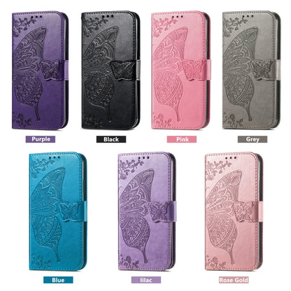 For Huawei Pura 70 Pro+ Butterfly Love Flower Embossed Leather Phone Case(Gray) - Huawei Cases by PMC Jewellery | Online Shopping South Africa | PMC Jewellery | Buy Now Pay Later Mobicred