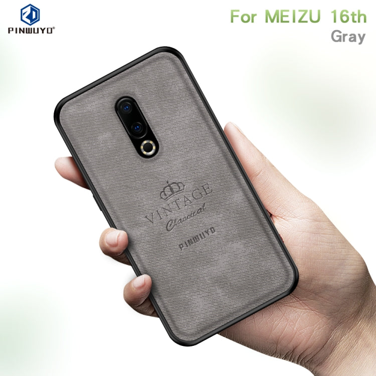 PINWUYO Shockproof Waterproof Full Coverage PC + TPU + Skin Protective Case for Meizu 16th(Gray) - Meizu by PINWUYO | Online Shopping South Africa | PMC Jewellery | Buy Now Pay Later Mobicred