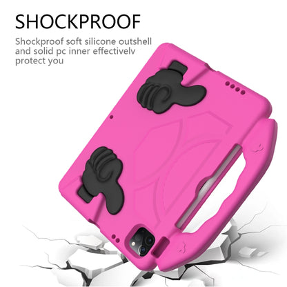 For iPad Pro 11 2024 Children EVA Shockproof Tablet Case with Thumb Bracket(RoseRed) - iPad Pro 11 2024 Cases by PMC Jewellery | Online Shopping South Africa | PMC Jewellery | Buy Now Pay Later Mobicred