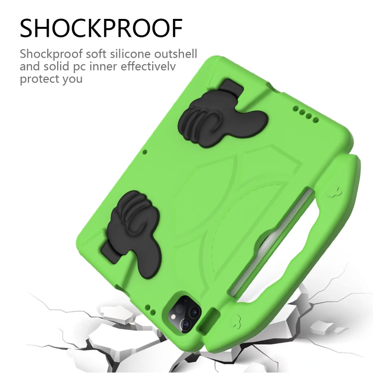 For iPad Pro 11 2024 Children EVA Shockproof Tablet Case with Thumb Bracket(Green) - iPad Pro 11 2024 Cases by PMC Jewellery | Online Shopping South Africa | PMC Jewellery | Buy Now Pay Later Mobicred