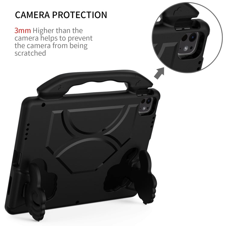 For iPad Air 13 2025 / 2024 Children EVA Shockproof Tablet Case with Thumb Bracket(Black) - iPad Air 13 2025 / 2024 Cases by PMC TechLife | Online Shopping South Africa | PMC TechLife | Buy Now Pay Later Mobicred