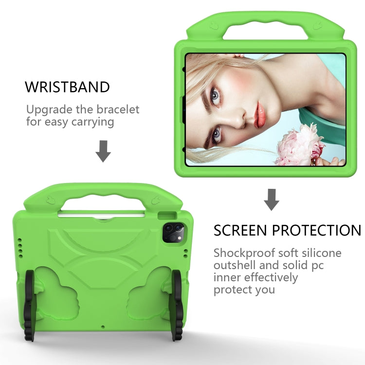 For iPad Air 13 2024 Children EVA Shockproof Tablet Case with Thumb Bracket(Green) - iPad Air 13 2024 Cases by PMC Jewellery | Online Shopping South Africa | PMC Jewellery | Buy Now Pay Later Mobicred