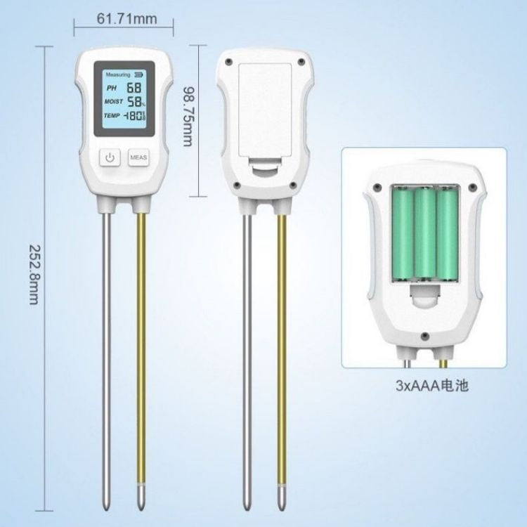 3 in 1 Digital Display Soil Detector, Soil Moisture, Temperature, PH - PH & Moisture Meter by PMC Jewellery | Online Shopping South Africa | PMC Jewellery | Buy Now Pay Later Mobicred