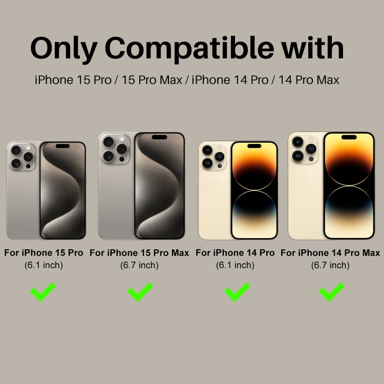 For iPhone 15 Pro / 15 Pro Max NORTHJO 2 Set 6pcs Camera Lens Protector Cover Metal Ring(Natural) - iPhone 15 Pro Max Tempered Glass by NORTHJO | Online Shopping South Africa | PMC Jewellery | Buy Now Pay Later Mobicred