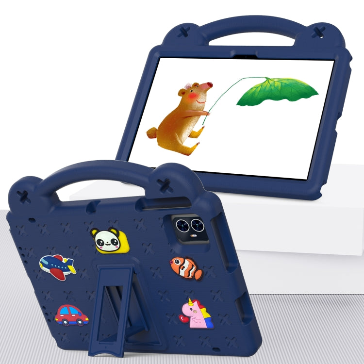 For Blackview Tab 80 10.1 2023 Handle Kickstand Children EVA Shockproof Tablet Case(Navy Blue) - Others by PMC TechLife | Online Shopping South Africa | PMC TechLife | Buy Now Pay Later Mobicred