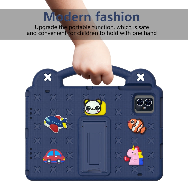 For Blackview Tab 80 10.1 2023 Handle Kickstand Children EVA Shockproof Tablet Case(Navy Blue) - Others by PMC TechLife | Online Shopping South Africa | PMC TechLife | Buy Now Pay Later Mobicred