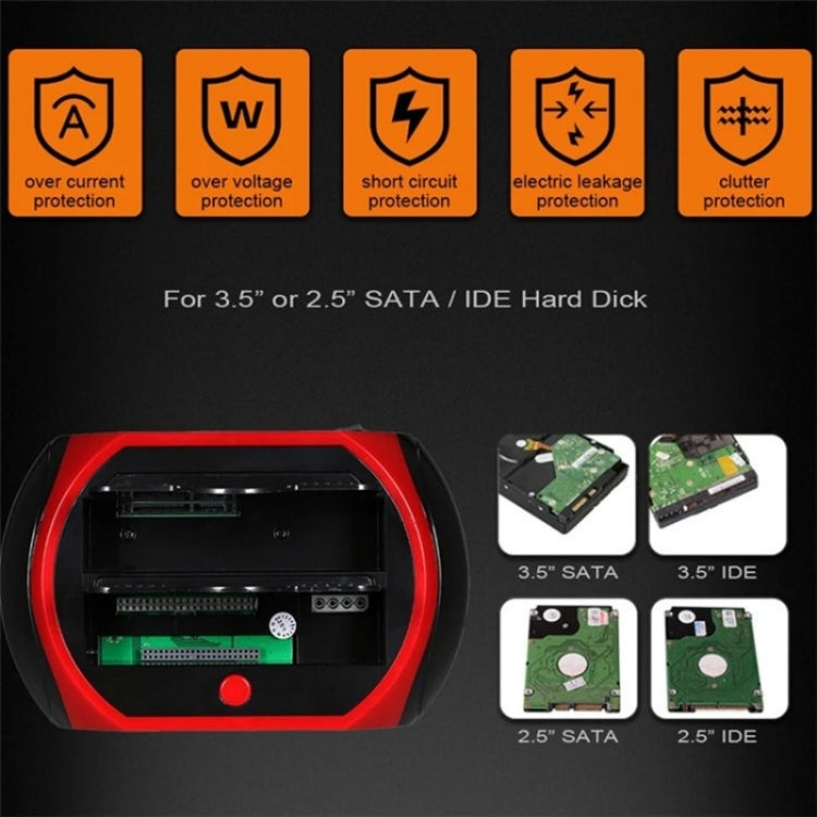 575D USB Hard Disk Holder Laptop Mobile Hard Disk Box 2.5 / 3.5inch SATA IDE HDD Base, Plug:UK Plug - HDD Enclosure by PMC Jewellery | Online Shopping South Africa | PMC Jewellery | Buy Now Pay Later Mobicred