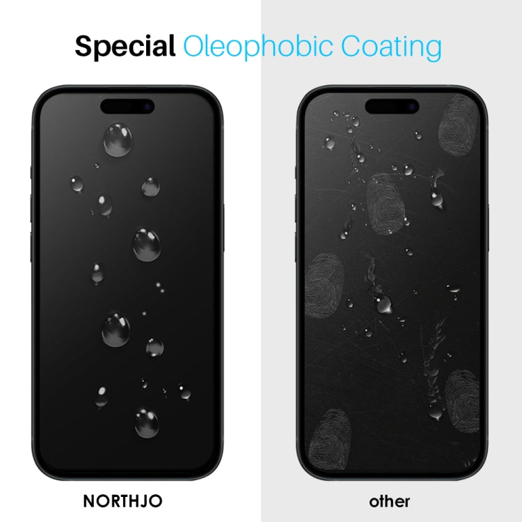 For iPhone 15 Plus NORTHJO 2pcs A++ Screen Protector Tempered Glass Film with Installation Frame - iPhone 15 Plus Tempered Glass by NORTHJO | Online Shopping South Africa | PMC Jewellery | Buy Now Pay Later Mobicred