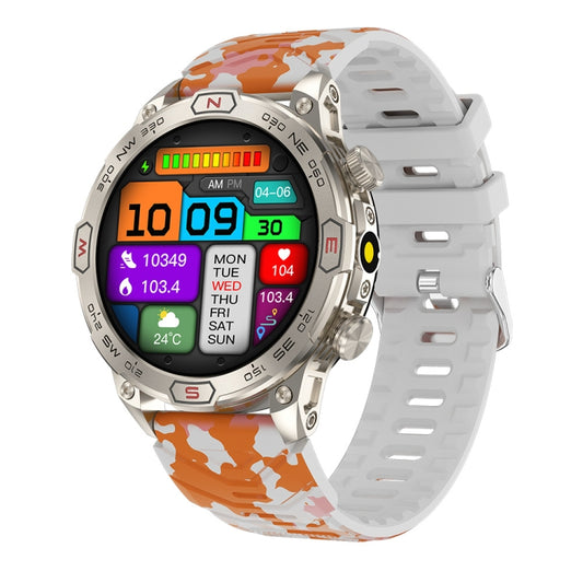 KC86 1.43 inch Color Screen Smart Watch, Support Bluetooth Call / Health Monitoring(Camouflage Orange) - Smart Watches by PMC Jewellery | Online Shopping South Africa | PMC Jewellery | Buy Now Pay Later Mobicred