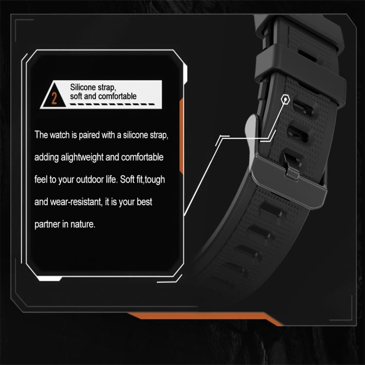 KC86 1.43 inch Color Screen Smart Watch, Support Bluetooth Call / Health Monitoring(Camouflage Orange) - Smart Watches by PMC Jewellery | Online Shopping South Africa | PMC Jewellery | Buy Now Pay Later Mobicred