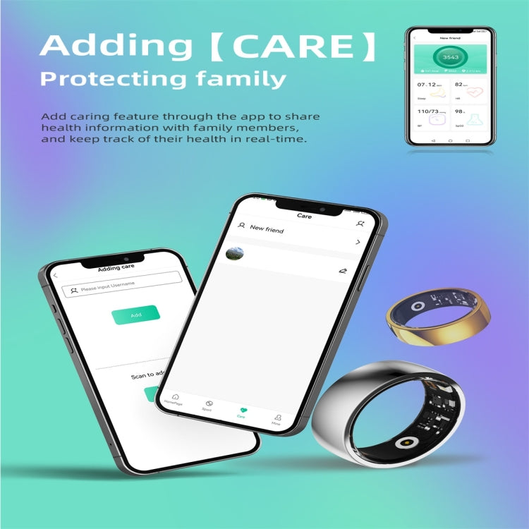 R09M SIZE 18 Smart Ring, Support Health Monitoring / Care For Families(Silver) - Smart Rings / Smart Telephones by PMC Jewellery | Online Shopping South Africa | PMC Jewellery | Buy Now Pay Later Mobicred