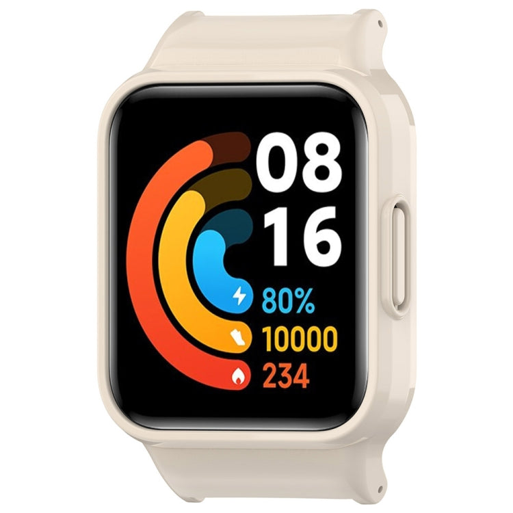 For Redmi Watch 4 Half Pack PC Watch Protective Case(Creamy White) - Watch Cases by PMC TechLife | Online Shopping South Africa | PMC TechLife | Buy Now Pay Later Mobicred