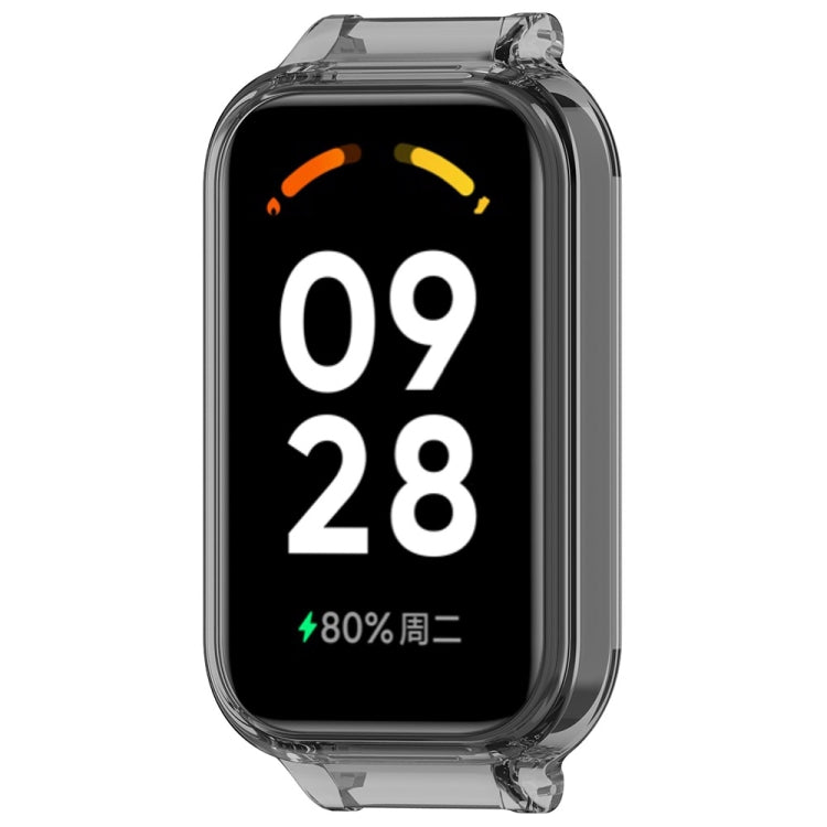 For Xiaomi Smart Band 8 Active Half Pack PC Watch Protective Case(Transparent Black) - Watch Cases by PMC TechLife | Online Shopping South Africa | PMC TechLife | Buy Now Pay Later Mobicred