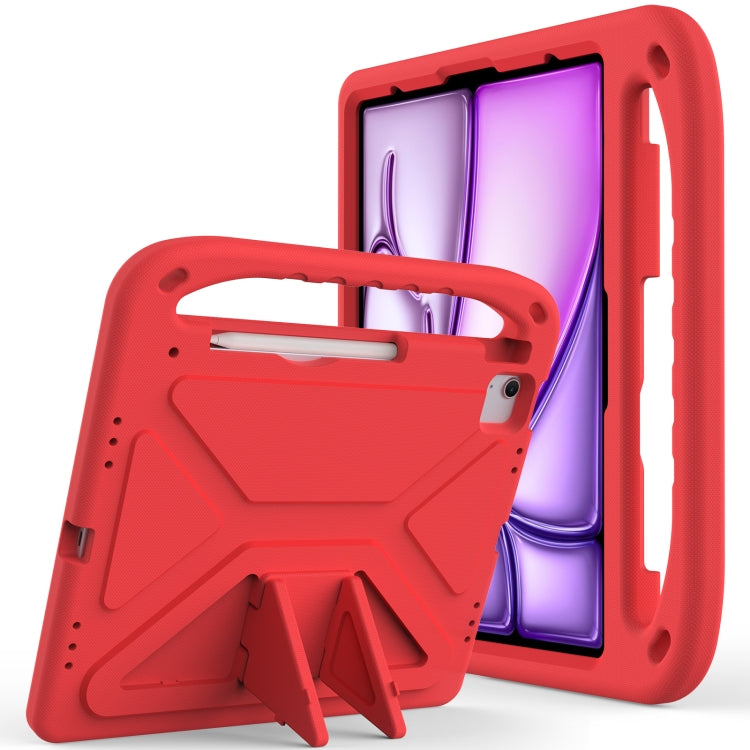 For iPad Air 13 2025 / 2024 Handle EVA Shockproof Tablet Case with Holder(Red) - iPad Air 13 2025 / 2024 Cases by PMC Jewellery | Online Shopping South Africa | PMC Jewellery | Buy Now Pay Later Mobicred