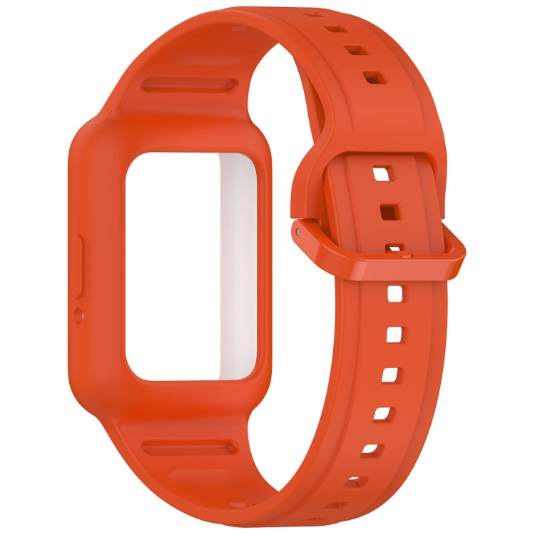 For Samsung Galaxy Fit3 Two Color Frame Integrated Silicone Watch Band(Orange) - free shipping - PMc TechLife - Order now!