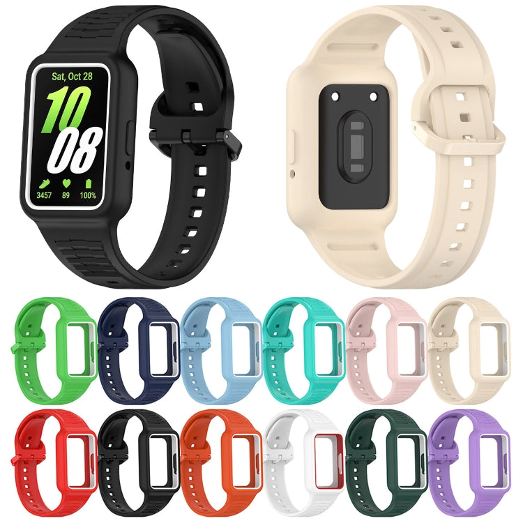 For Samsung Galaxy Fit3 Two Color Frame Integrated Silicone Watch Band(Black) - free shipping - PMc TechLife - Order now!