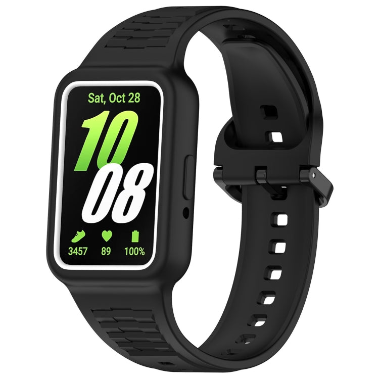 For  Huawei Band 9 Two Color Frame Integrated Silicone Watch Band(Black) - free shipping - PMc TechLife - Order now!