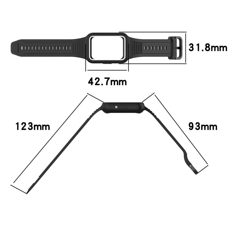 For  Huawei Band 9 NFC Two Color Frame Integrated Silicone Watch Band(Sky Blue) - free shipping - PMc TechLife - Order now!