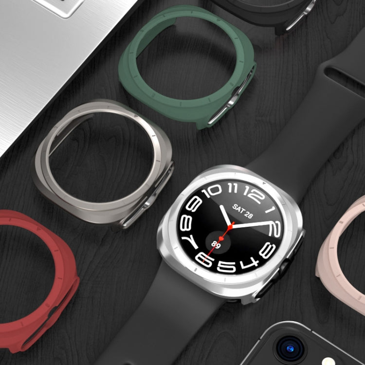 For Samsung Galaxy Watch Ultra 47mm Hollowed PC Watch Protective Case(White) - Watch Cases by PMC TechLife | Online Shopping South Africa | PMC TechLife | Buy Now Pay Later Mobicred