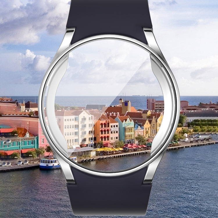 For Samsun Galaxy Watch 7 40mm Full Coverage TPU Electroplated Watch Protective Case(Sliver) - Watch Cases by PMC Jewellery | Online Shopping South Africa | PMC Jewellery | Buy Now Pay Later Mobicred